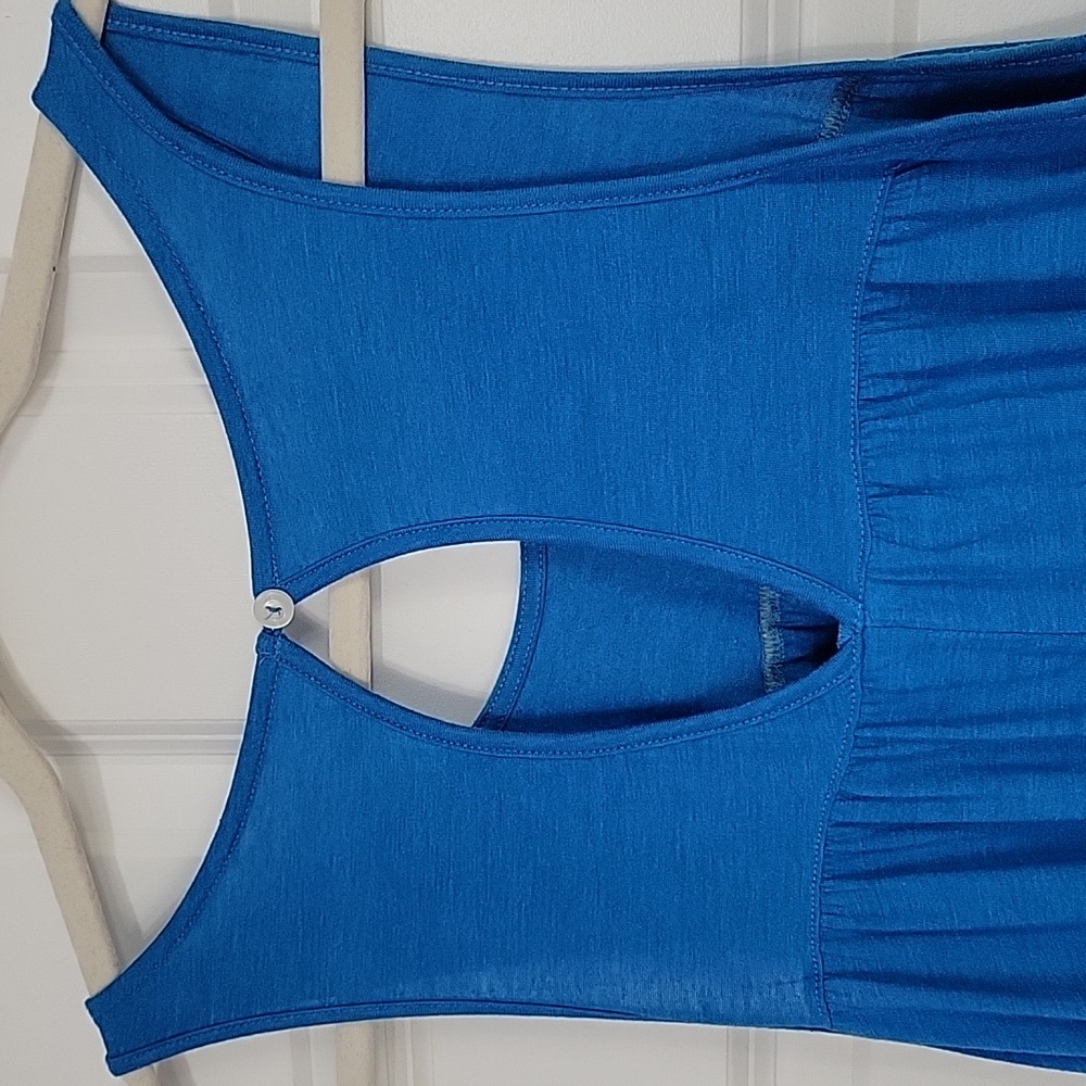 Vintage VS PINK Trapeze Swing Dress Size Large in Blue Hearts - Picture 8 of 12